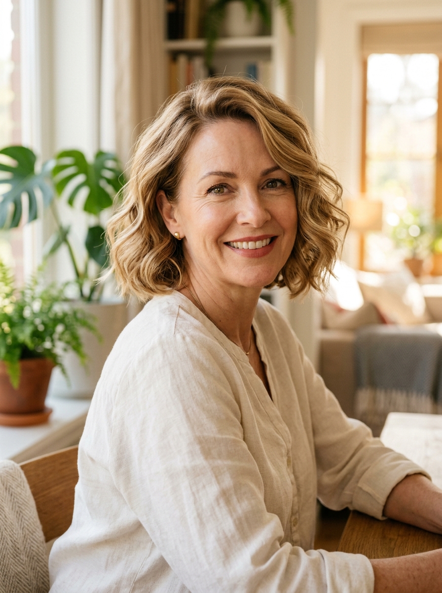 Bob mit sanften Wellen und Volumen als Bob Frisuren ab 50 Inspiration 2026